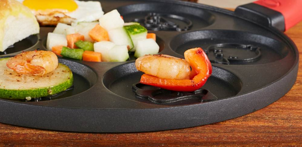 Multifunctional flat bottom frying pan