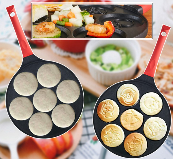 Multifunctional flat bottom frying pan