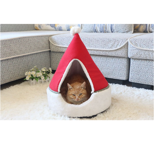 Christmas Dog Cat Bed House