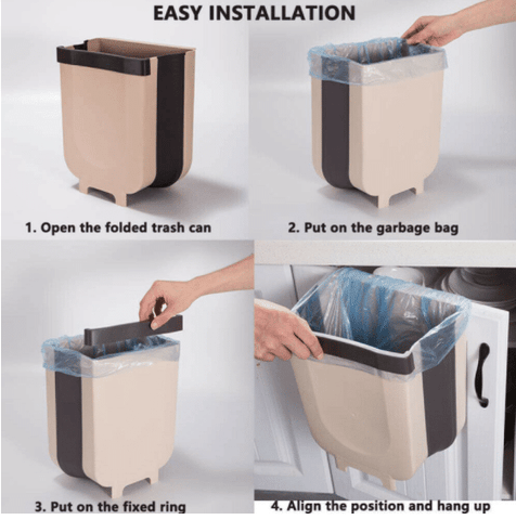 Wall - Mounted Folding Trash Can