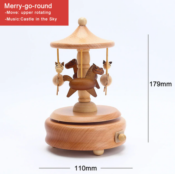 Handmade Wooden Rotating Music Boxes