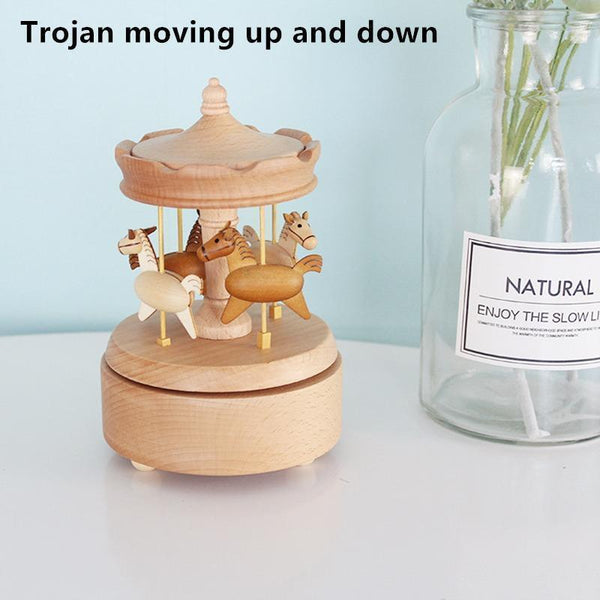 Handmade Wooden Rotating Music Boxes