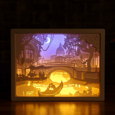 3D Light and Shadow Paper Night Light