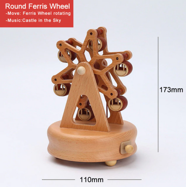 Handmade Wooden Rotating Music Boxes