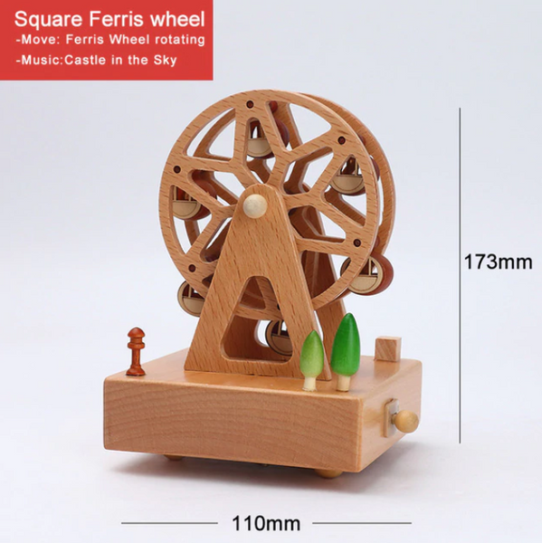 Handmade Wooden Rotating Music Boxes