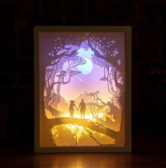 3D Light and Shadow Paper Night Light