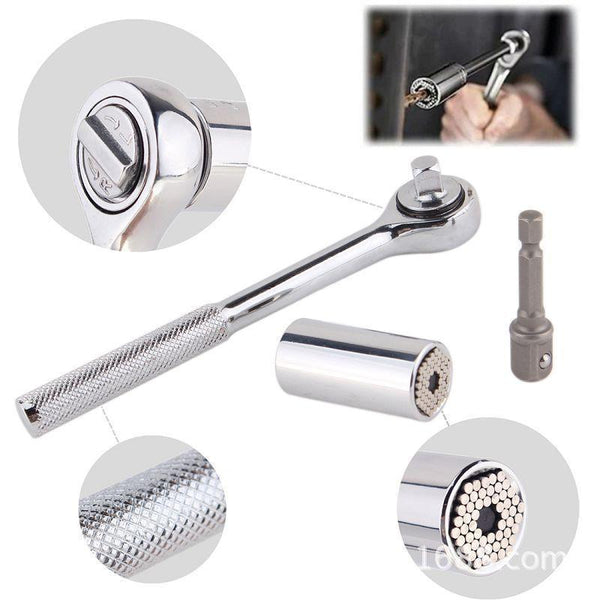 Multifunctional socket wrench gadget