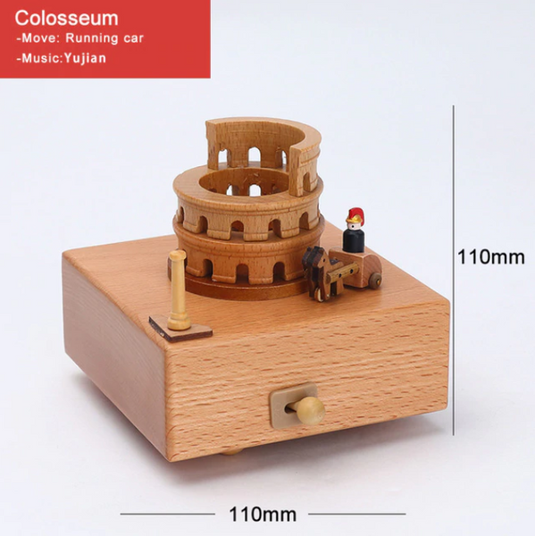 Handmade Wooden Rotating Music Boxes