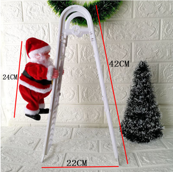 Ladder Climbing Santa Toy Funny Christmas Decoration